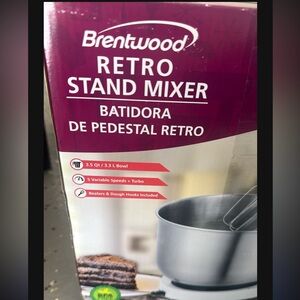 Retro Stand Mixer with Stainless Steel Bowl